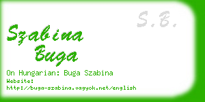 szabina buga business card